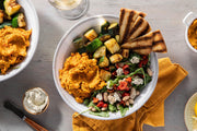 Roasted Carrot Hummus Bowl