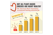 graph of saturated fat in different vegan cheeses