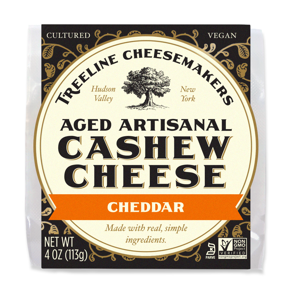 Cheddar Aged Artisanal Cashew Cheese – Treeline Cheese