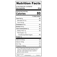 Treeline Cheese Vegan Blueberry Goat-Style Cheese Nutritional Label 