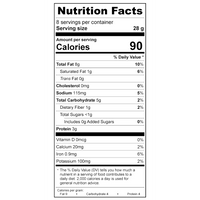 Treeline Cheese Vegan Everything Cream Cheese Nutritional Label 