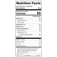 Treeline Cheese Vegan Garlic and Basil goat-style Nutritional Label 