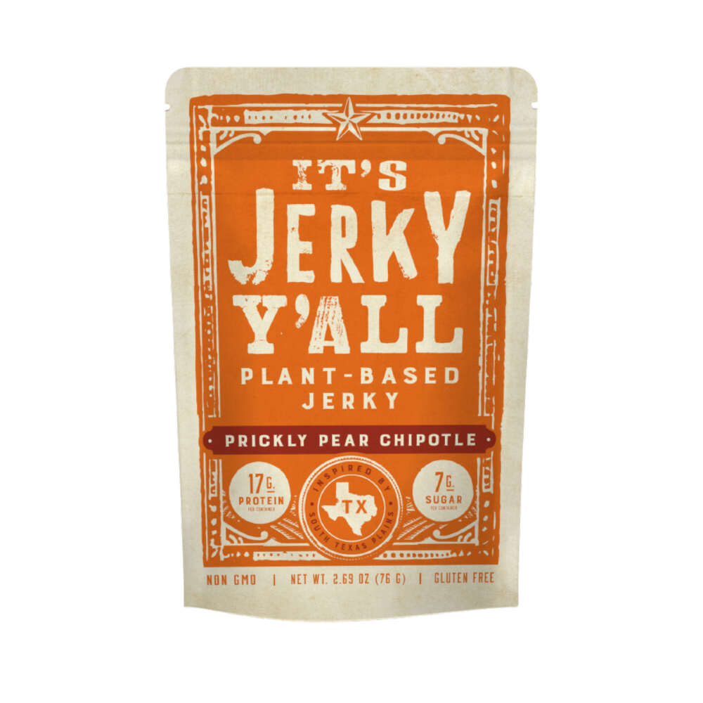 Its Jerky Yall Plant based jerky Prickly pear chipotle