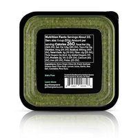 Back of container of Gotham Greens vegan pesto with nutritional label 