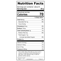 Treeline Cheese Vegan Sour cream Nutritional Label 