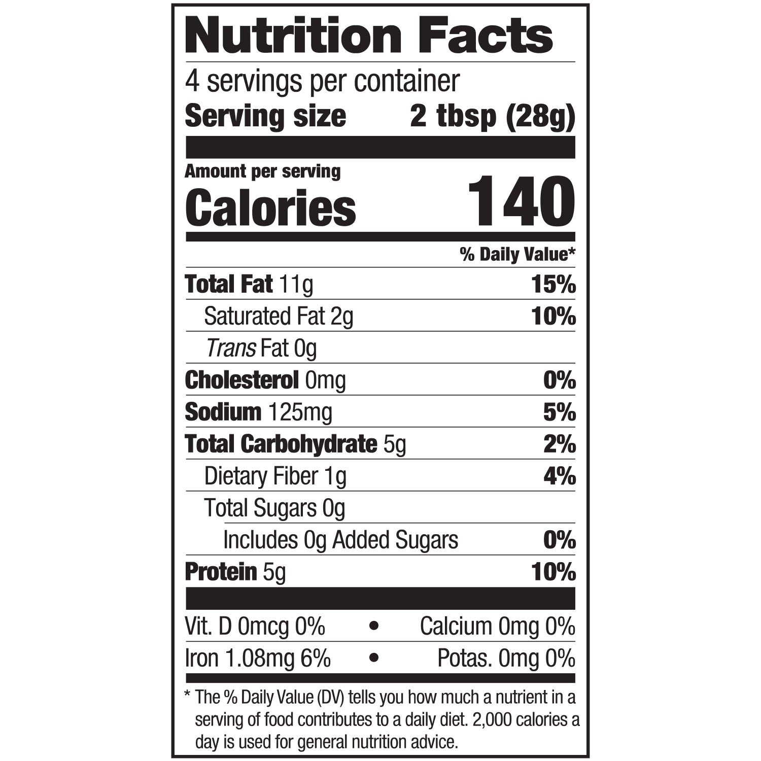 Treeline Cheese Vegan Classic Aged Artisanal Nutritional Label 